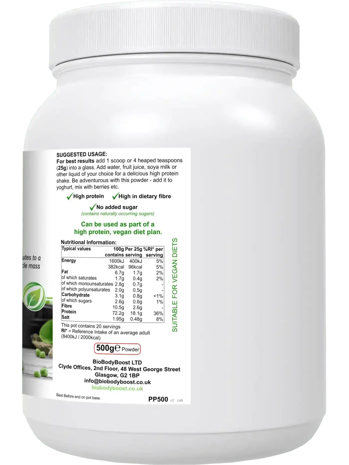 PeaPro - High Protein Vegan Pea Protein Powder