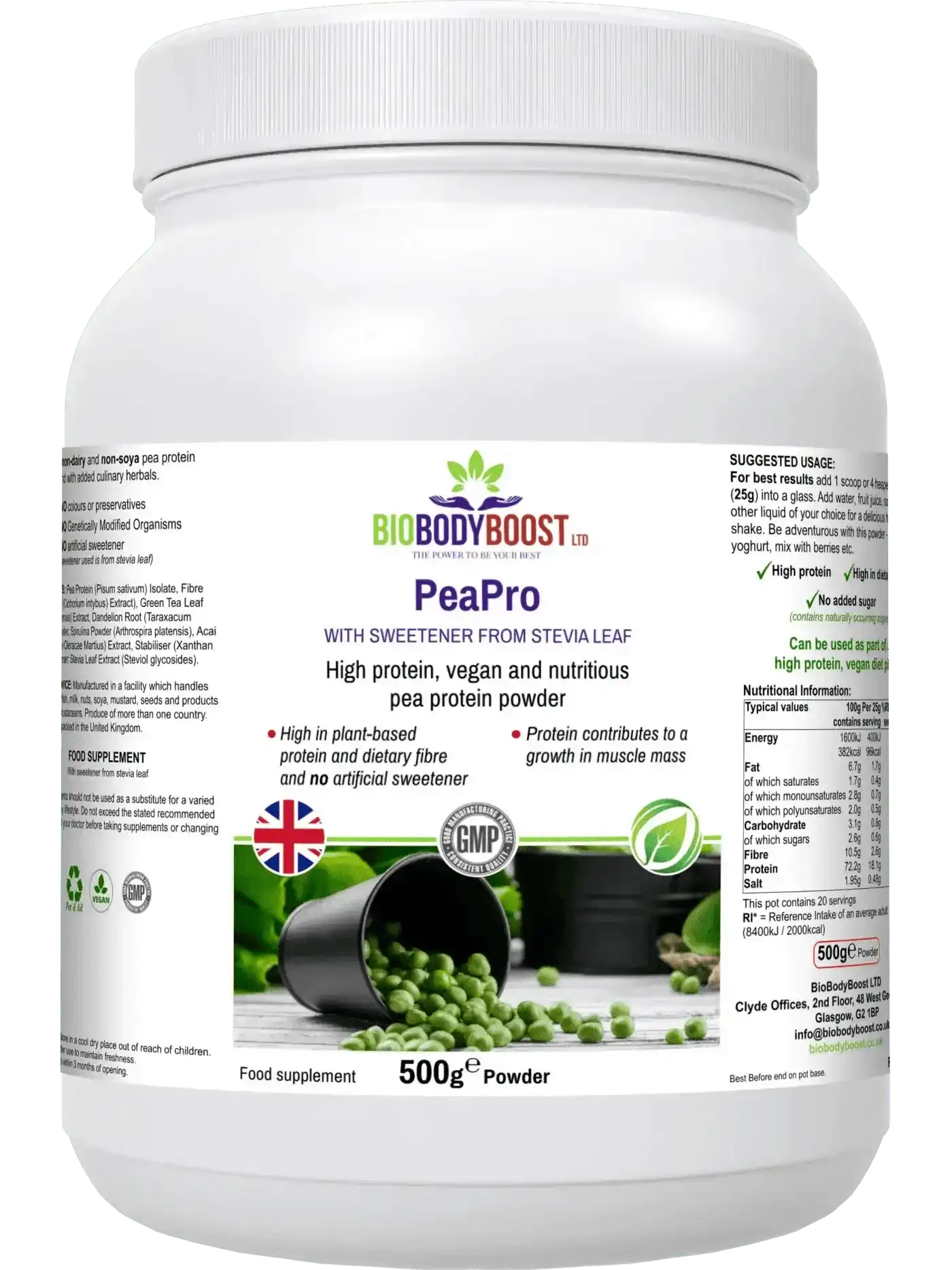 PeaPro - High Protein Vegan Pea Protein Powder