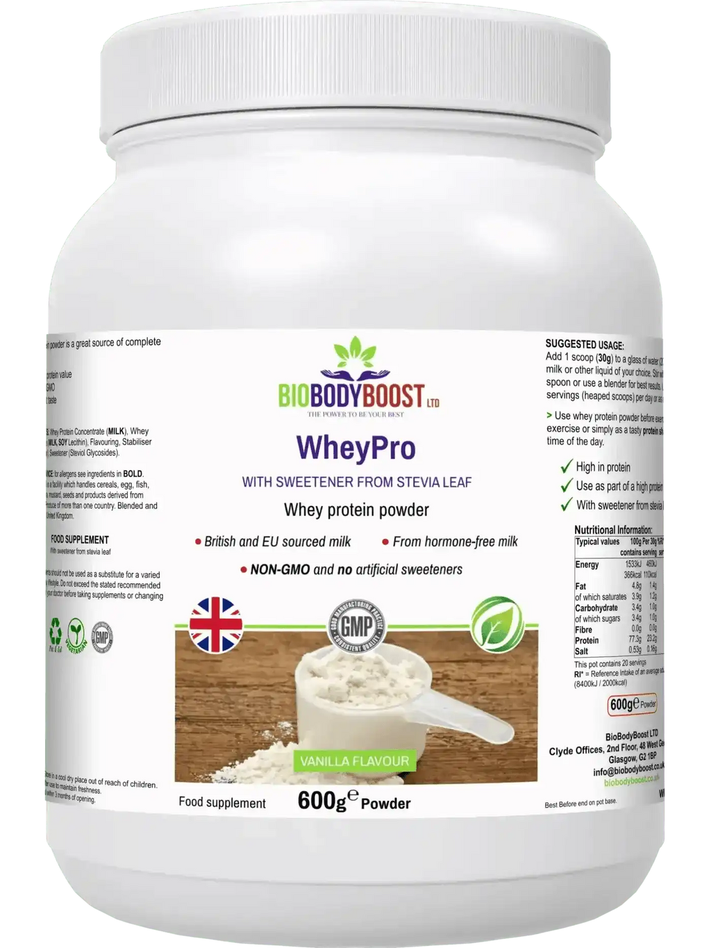 WheyPro Vanilla - Whey Protein Powder
