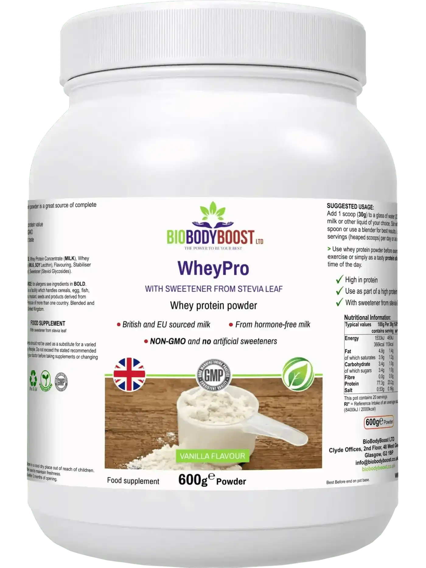 WheyPro Vanilla - Whey Protein Powder